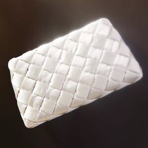 Loeffler Randall Aviva Cream Woven Puff Clutch